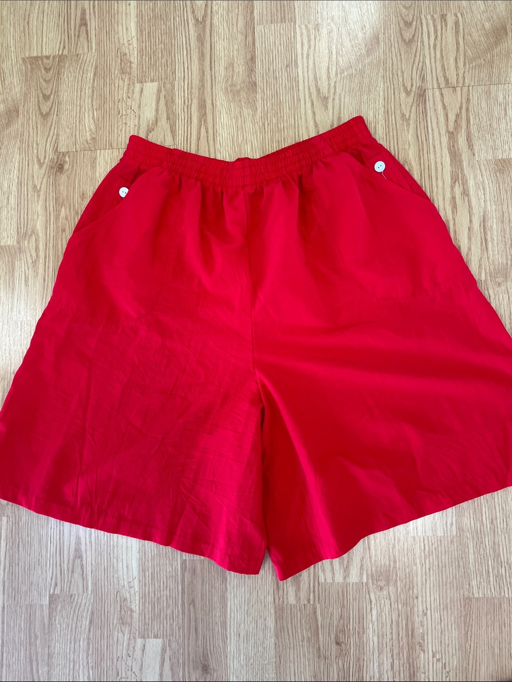 Vintage Cricket Lane Red Women’s Elastic-Waist Shorts Sz 20W made in USA